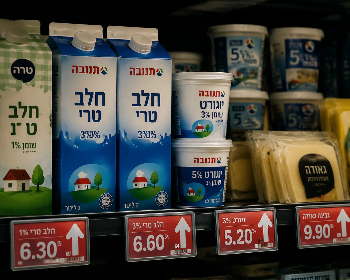 מחירי מוצרי חלב זינקו עד 20 אחוז במאי 2026